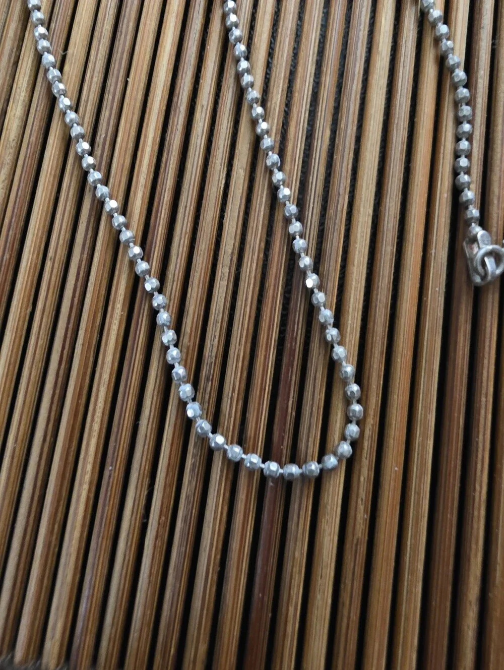 925 Silver Julia Ball Chain Necklace (Vintage)
